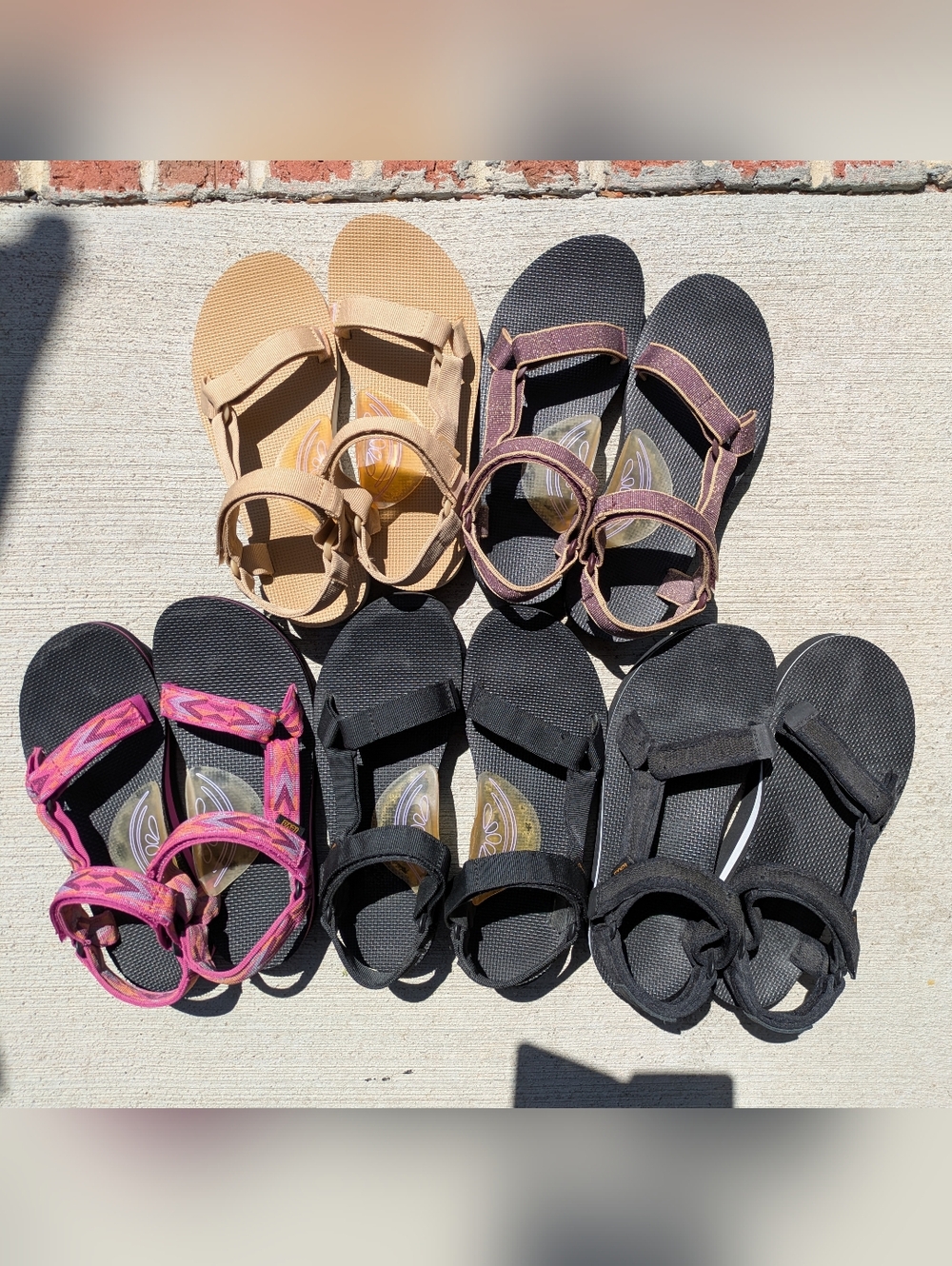 Teva Midform Universal Sandals - ✨ 5 Pairs - Neutral, Pink, Tan, Black - Size 9